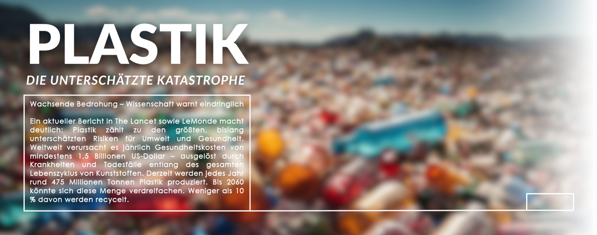 Plastik Die unterschätzte Gesundheits- und Umweltkatastrophe Wachsende Bedrohung - Slider V2